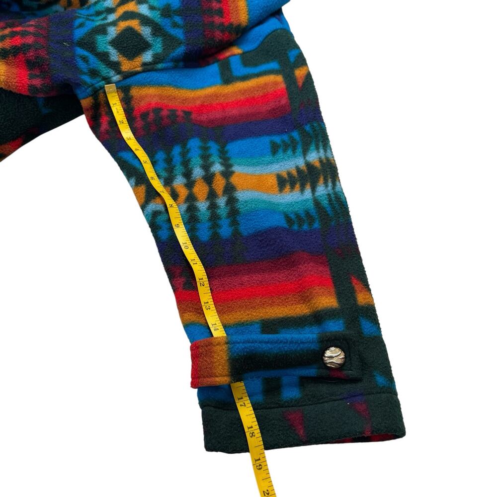 Vintage 90s Southwestern Colorful Fleece Jacket Size 2XL Mens Full Zip NY10018 - Picture 9 of 9